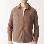 Felix Suede Shirt Jacket // Brown (XL)