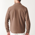 Felix Suede Shirt Jacket // Brown (XL)