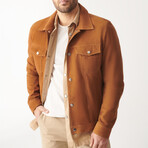 Boris Suede Leather Jacket // Tan (XL)