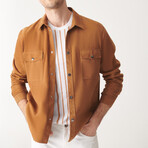Felix Suede Shirt Jacket // Tan (XL)
