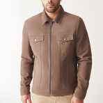 Samuel Suede Leather Jacket // Brown (S)