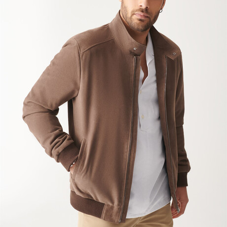 Hardy Sport Suede Leather Jacket // Brown (XS)