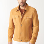 Boris Suede Leather Jacket // Mustard (S)
