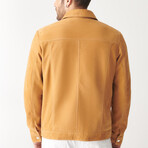 Boris Suede Leather Jacket // Mustard (S)