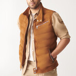 Otis Sport Suede Vest // Tan (S)
