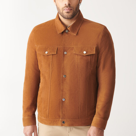 Boris Suede Leather Jacket // Tan (XS)