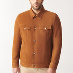 Boris Suede Leather Jacket // Tan (XL)