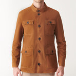 Hector Suede Safari Jacket // Tan (M)