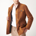 Hector Suede Safari Jacket // Tan (M)