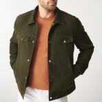 Boris Suede Leather Jacket // Green (L)