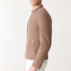 Merlin Biker Suede Jacket // Brown (XL)