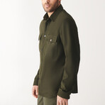 Felix Suede Shirt Jacket // Green (XL)