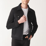 Samuel Suede Leather Jacket // Black (S)