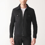 Samuel Suede Leather Jacket // Black (S)
