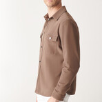 Felix Suede Shirt Jacket // Brown (XL)