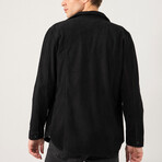 Dustin Suede Shirt Jacket // Black (L)