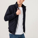 Cedric Sports Suede Jacket // Navy (M)