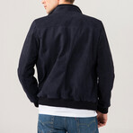 Cedric Sports Suede Jacket // Navy (M)
