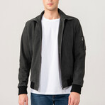 Elvis Sports Suede Jacket // Anthracite (XS)