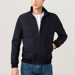 Cedric Sports Suede Jacket // Navy (M)