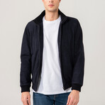 Cedric Sports Suede Jacket // Navy (M)