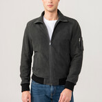 Elvis Sports Suede Jacket // Anthracite (XS)