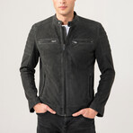 Alvin Biker Suede Jacket // Anthracite (XS)