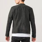 Alvin Biker Suede Jacket // Anthracite (XS)