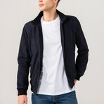 Cedric Sports Suede Jacket // Navy (M)
