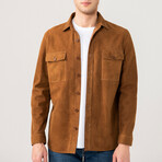 Dustin Suede Shirt Jacket // Tan (XS)