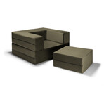 Zipline // Convertible Sleeper Chair + Ottoman // Twin (Marine)