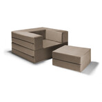 Zipline // Convertible Sleeper Chair + Ottoman // Twin (Marine)