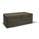 Zipline Convertible Sleeper Loveseat + Ottomans (Charcoal)