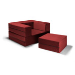 Zipline // Convertible Sleeper Chair + Ottoman // Twin (Marine)