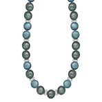 Assael // 18k White Gold Diamond + Tahitian Pearl Necklace I // 18.5" // New
