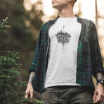 Fading Compass Graphic Tee // White (M)