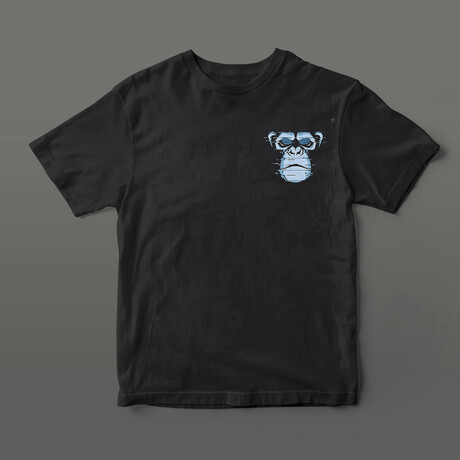 Blue Monkey Graphic Tee // Black (S)