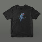 Blue Dino Graphic Tee // Black (M)