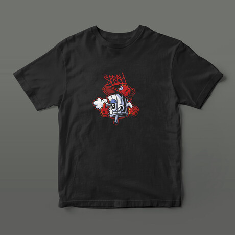 Spray Graphic Tee // Black (S)