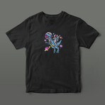 Space Dino Graphic Tee // Black (XL)