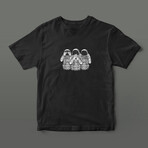 See No Speak No Hear No Astro Graphic Tee // Black (S)