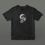 Skating Astronaut Graphic Tee // Black (M)