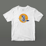 Flying Astronaut Graphic Tee // White (S)