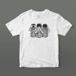 See No Speak No Hear No Astro Graphic Tee // White (S)