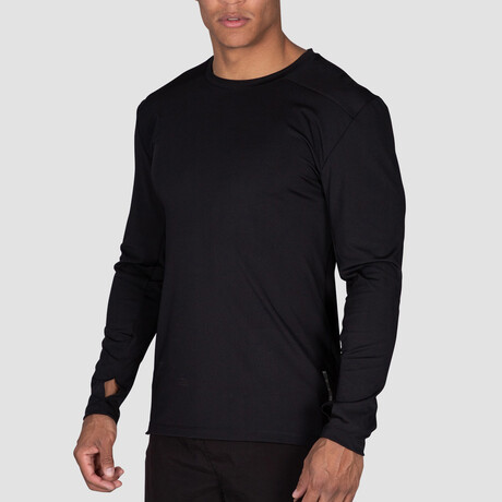 NKMR Training Dry Long Sleeve Top // Black (Small)