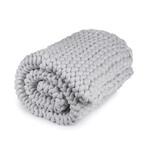 Chunky-Knit Weighted Blanket // Gray (15lb // Twin)