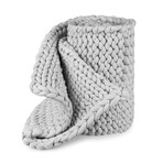 Chunky-Knit Weighted Blanket // Gray (15lb // Twin)