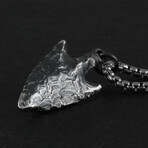 Sterling Silver Small Arrowhead Pendant + Chain (20")