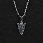 Sterling Silver Small Arrowhead Pendant + Chain (20")