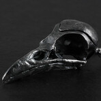 Sterling Silver Magpie Skull Locket + Chain (20")